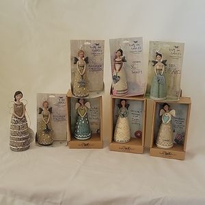 8 small Kelly Rae Roberts angel figurines